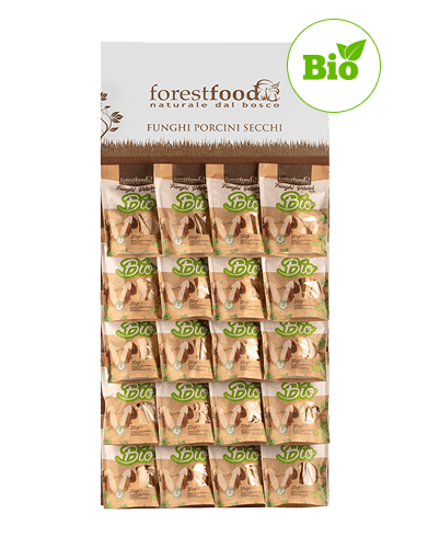 Dried Porcini Mushrooms “Organic Special Quality” – display board 20 bags